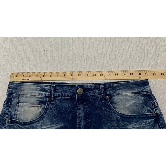 Denim & Rivets Premium Moto Jeans Men's Size 38 Acid Wash Stretch Whiskers - Picture 6 of 9